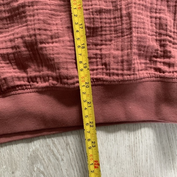 9 seed La Quinta Sweatshirt in Clay resort gauze textured size S USA long sleeve - Picture 5 of 10